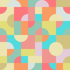 Seamless Tile of an Abstract Pattern with Squares, Rectangles an