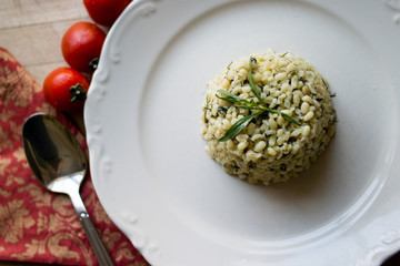 Plain bulgur rice.
