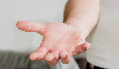 Empty businessman hand