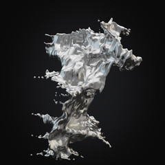 splash silver 3d background