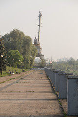 Fototapeta na wymiar Cargo Cranes in river port