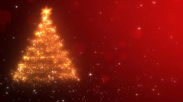 Loopable Animated Christmas Tree Background. The last 600 frames make a seamless loop.