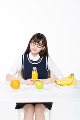 girl sitting in a quiet room