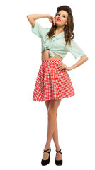 Portrait of young pinup girl