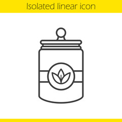 Tea jar linear icon