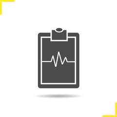 Cardiogram clipboard icon