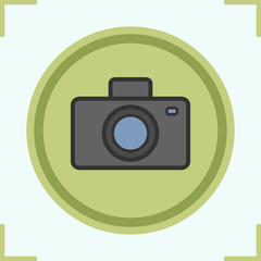 Photo camera color icon