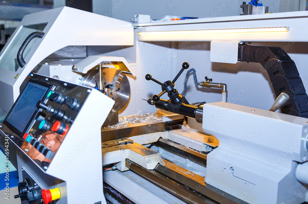 Poster conventional precision lathe machine with servo drive - easy to operate, more reliable, more precise