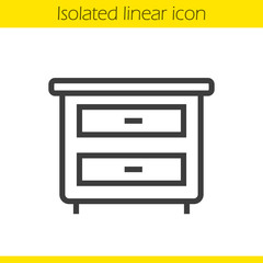 Nightstand linear icon