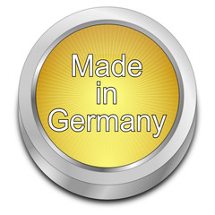 Made in Germany button - 3D illustration