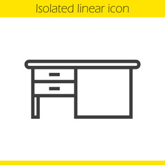 Desk linear icon