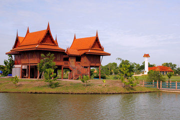 Naklejka premium Thai style house