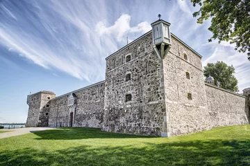 Crédence de cuisine en verre imprimé Travaux détablissement Fort Chambly, un lieu historique national au Québec, Canada.