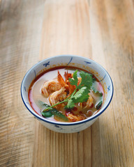 Tom Yum Goong - Thai hot and spicy soup with shrimp