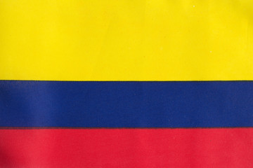 Flag of Colombia with detailed fabric texture