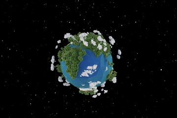 3D background model low polygon