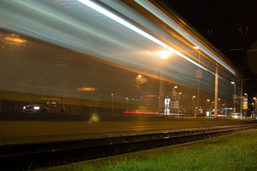 Fototapeta na wymiar Straßenbahn in Jena