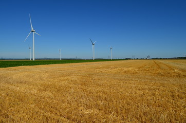 Parc éolien dans la plaine de Caen (Région de Caen-Normandie)