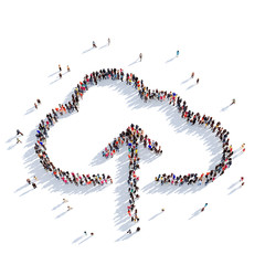 downloads cloud people 3D rendering