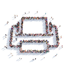 printer people 3D rendering