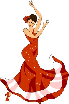 flamenco dancer in red dress
