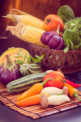 Various raw vegetables