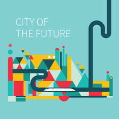 City of the future. Modern transport