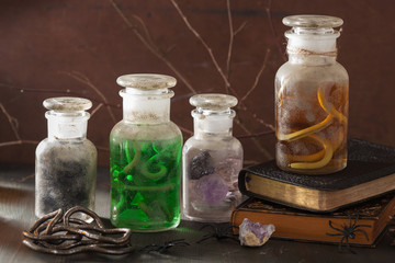 witch apothecary jars magic potions halloween decoration