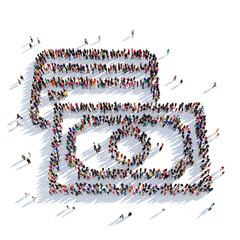 credit card money people 3D rendering