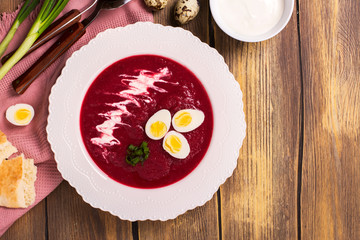 Beetroot gazpacho soup