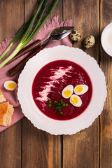 Beetroot gazpacho soup