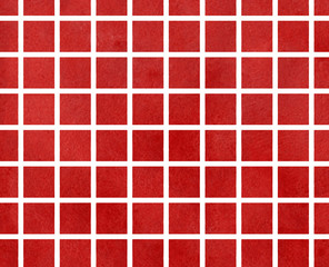 Watercolor red squares.