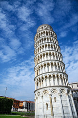 Fototapeta na wymiar leaning tower, Square of Miracles, Pisa, italy