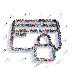 credit card people 3D rendering