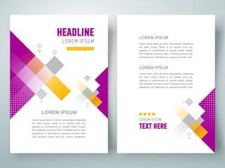 Flyer brochure design template squares, size a4