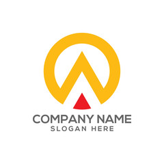 Letter A Typography Logo Vector