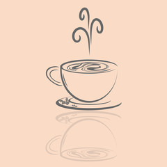 Vector icon of coffee cup