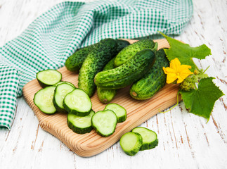 Fresh cucumbers