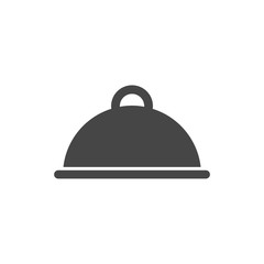 Food cover vector icon, Food Serving Tray Platter Icon