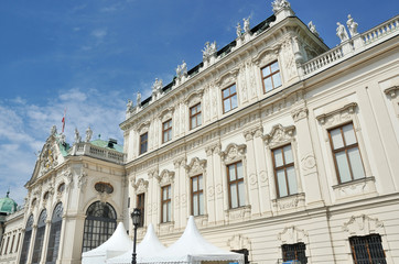 Fototapeta na wymiar building of Belvedere palace, Vienna Austria