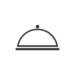 Food cover vector icon, Food Serving Tray Platter Icon