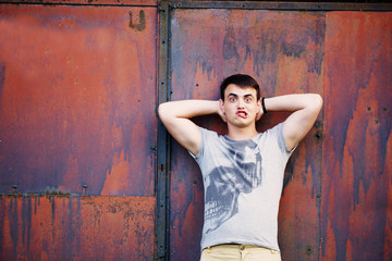 Fototapeta premium young man outdoor