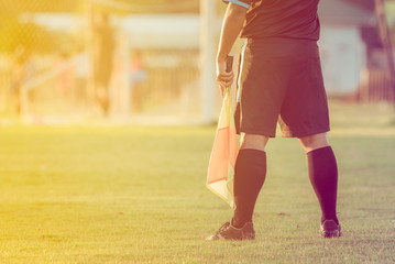 soccer or football assistant referee , vintage