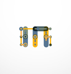 Abstract line design letter logo