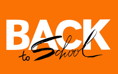 Back to school calligraphic text designs. Vector back to school text education typography decoration.