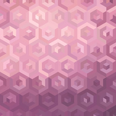 Pink isometric background illustration