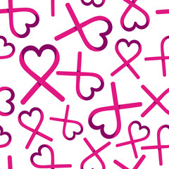 Breast cancer love ribbon background for support