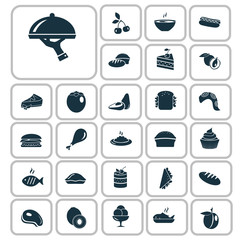 Set of twenty seven food icons