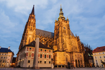 Fototapeta na wymiar Church of St. Vitus Cathedral in Prague. Czech Republic