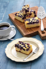 blueberry cheesecake, homemade dessert